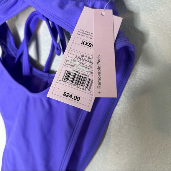 New XXS Vibrant Purple Cutout Swimsuit Wild Fable Woman’s swimsuit - Picture 6 of 12